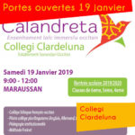 Collegi Clardeluna - Portes ouvertes samedi 19 janvier 2019